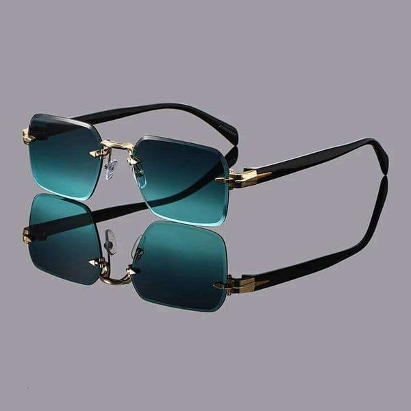 1pc Unisex Multicolor Casual Personality Retro Rimless Square Glasses For Daily Life Outdoor Vacation Beach Street-Photography Y260302