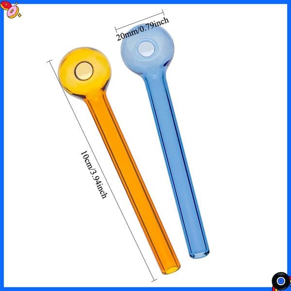 cheap 10cm colorful glass Oil Burners Smoking mini Hand Straw Glass Tube Pipes for Concentrates Burning Great tubes Nail tips