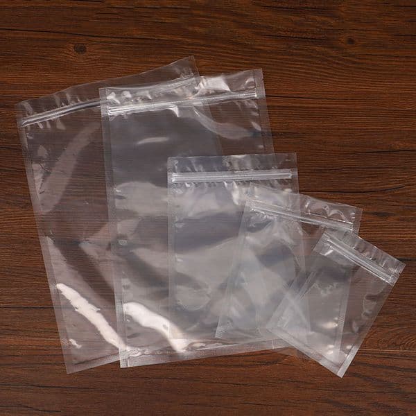Clear Food Plastic Packaging Bags Flat Smell Proof Display Pouches Zip Lock Stand Up Case Self-sealing For Candy Cookies Nuts Tea Been Dried Fruit Sugar Snack Storage