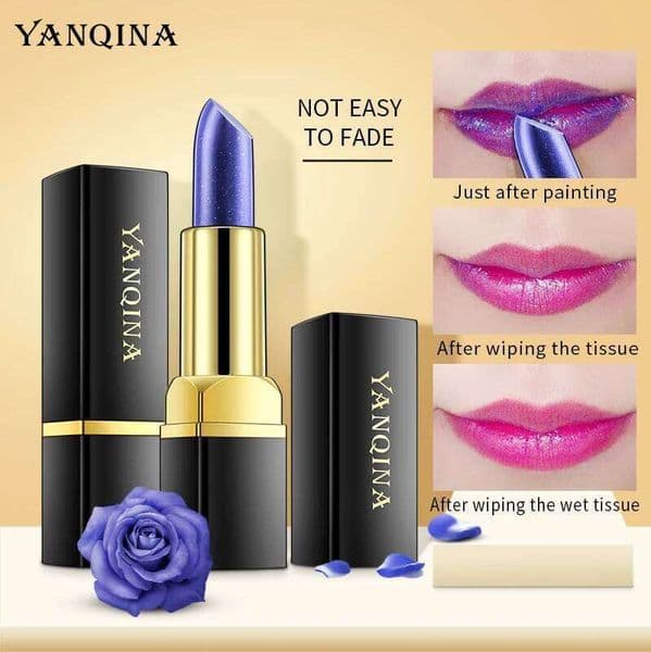 Blue Rose Lip Temperature Color Changing Natural Long Lasting Waterproof Lipstick Cosmetics Woman Makeup H260303