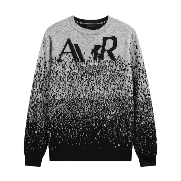 Men's Sweaters Cross-border beauty tide new embroidery jacquard letters high street trend loose casual men's and women's knitted sweaters ins