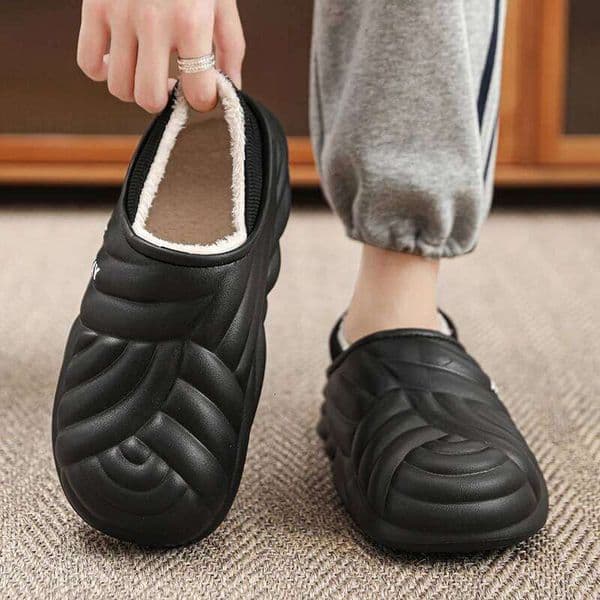 Winter Cotton Slippers Warm Thick-soled Slip-on Sandals Anti-slip Outdoor Comfort Men's Women's Shoes