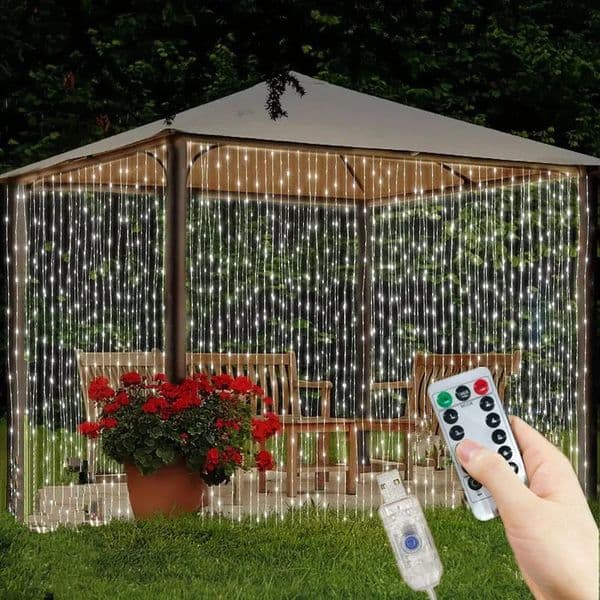 4M 6M 8 Mode Bedroom Light Wedding Christmas Decoration Party Holiday USB Curtain Lights LED Outdoor Light Fairy String Light 260202BJ