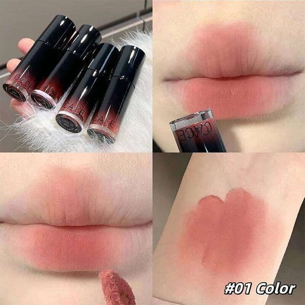 Matte Nude Velvet Liquid Lipstick Waterproof Long Lasting Gloss Peach Tint Mud Glaze Rose Red Lip Stain For Women H260302