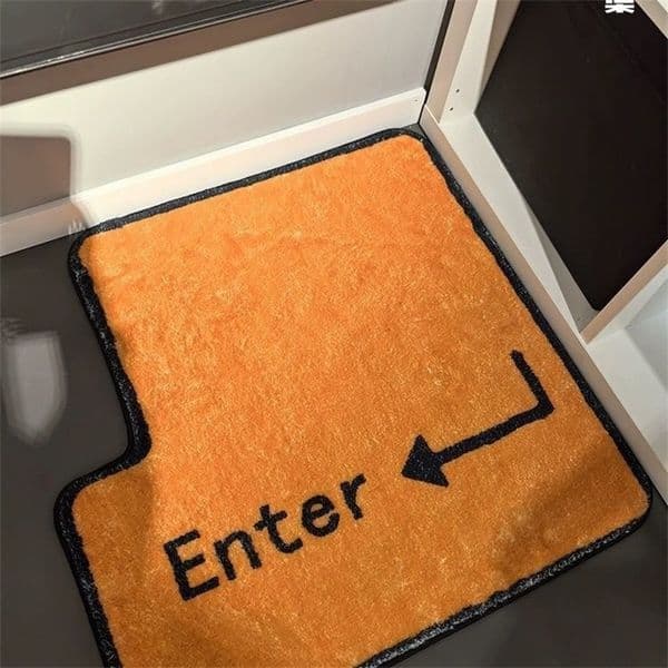 Special-shaped irregular bedside carpet keyboard enter living room bedroom boys ins wind retro cashmere foot floor mat 260202