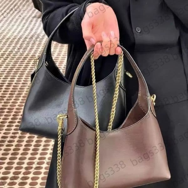 Top quality brooklyn bag 28 designer yn tote bags single shoulder 39cm fashion single capacity minimalist suede women genuine leather handbag luxury underarm 23