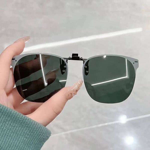 KLASSNUM Men Clip On Sunglasse Polarized Flip up Glasses Women Gradient Photochromic Anti UV400 Sunglasses Night Vison Goggles Y260302