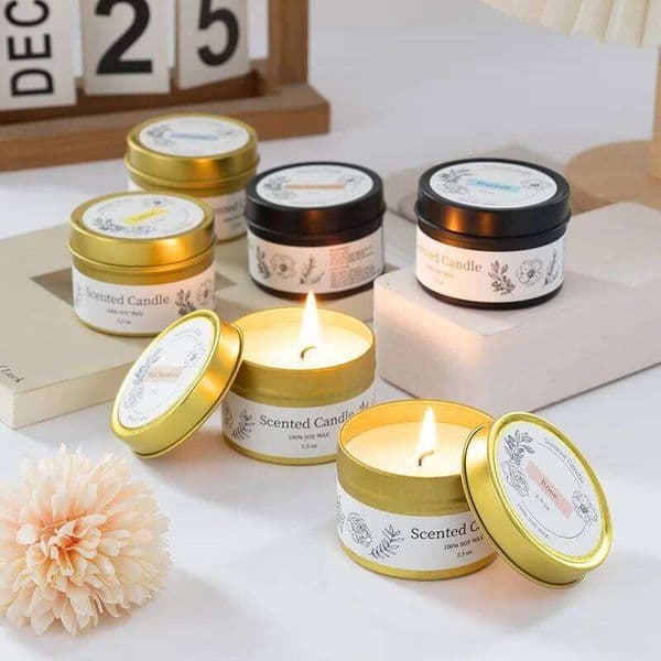 2 PCS Premium Soy Wax Gift Box Romantic Fragrance Smokeless Scented Candle for Ambiance u0026 Decor W260303 Z260527