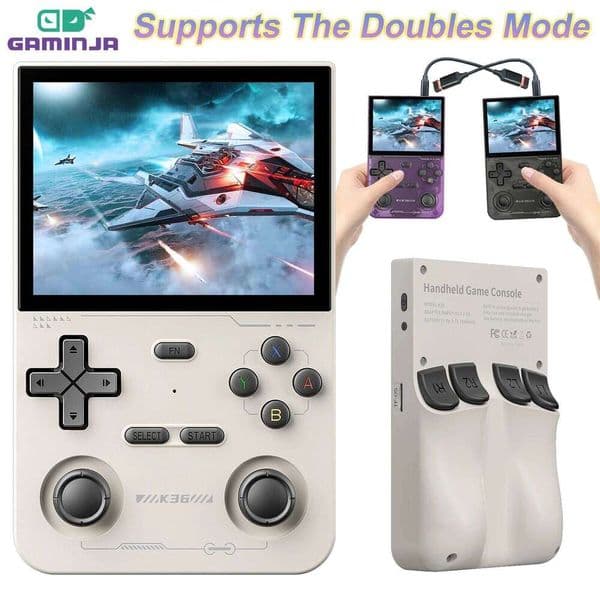 GAMINJA K36 Handheld Console 3.5Inch IPS 640x480 Screen Built in 64GB Card Support Two Game Consolesto Play Together Online 26W0303
