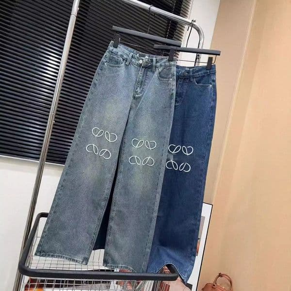 Jeans denim embroidered women pants Designer jeans Loose wide leg straight Pants cowgirl Fashion Classic Summer Sport jeans Hip hop Outdoor l2ar#