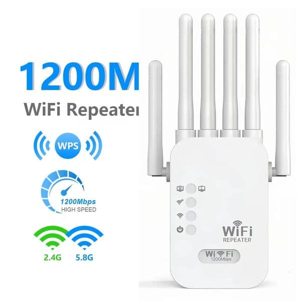 1200Mbps Wireless WiFi Repeater Wifi Signal Booster Dual-Band 24G 5G WiFi Extender 80211ac Gigabit WiFi Amplifier WPS Router 260302