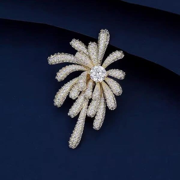 Unique Fireworks Light Luxury Niche Design High-end Brooch
