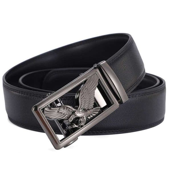 Genuine Leather Men's Belt Golden Gray Automatic Buckle Belts for Man High Quality Designer Waist Strap 3.5 CM Big Size XJ260303