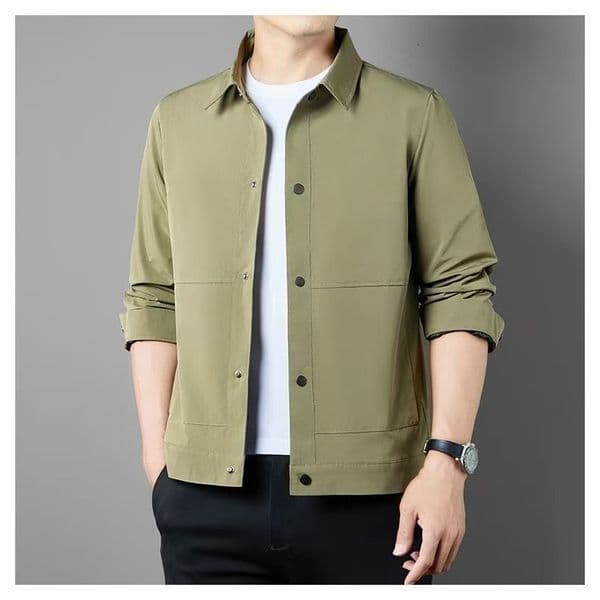 Fshionble Urbn Highend Young Men's Jcket Designer Jacket Windproof Verstile Simple With Turndown Collr