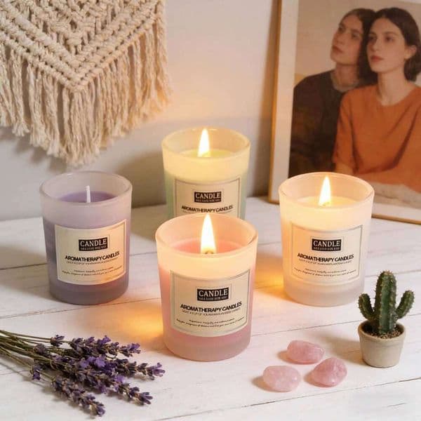 Premium Scented Long-Lasting Fragrance Natural Soy Wax Candle for Home Decor Bedroom Living Room Aromatherapy Gift W260303 W260303