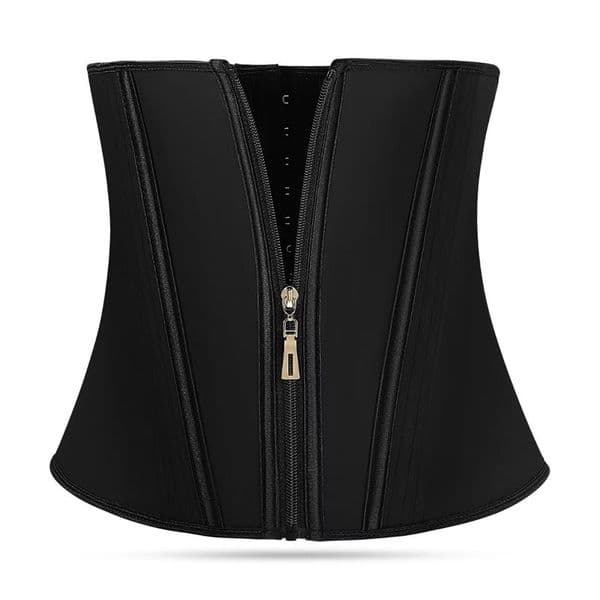 Women Shapewear Tummy Control Belts Comfortable and Breathable Waist Trimmer Corset with 13 Steel Bones Hook Zipper Double Control Body Shaper