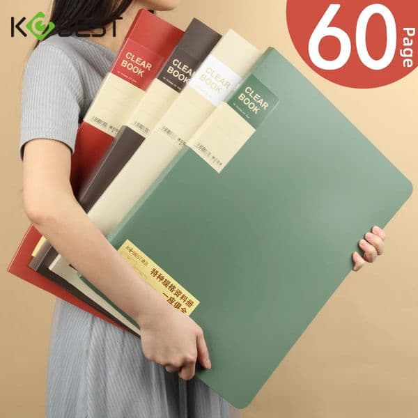 Thickened Light Retro Color A3 Document Folder Multi-color Matte Office Student 8K Large Portfolio Sketch Folder for Drawings 260302