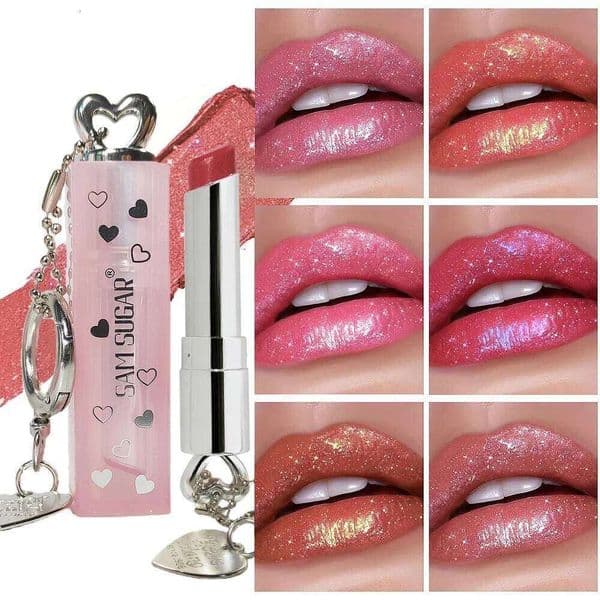 Velvet Metallic Shine Long Lasting Moisturizing No Grainy Highly Pigmented 3D Diamond Glitter Heart Love Lipstick H260303