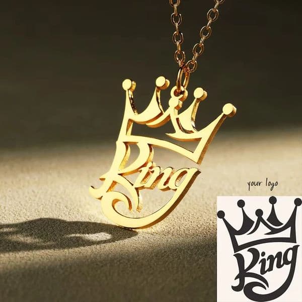 Customize Your Po Patterns Company Badge Necklace Personalized Stainless Steel Jewelry Pendant Necklace 260302