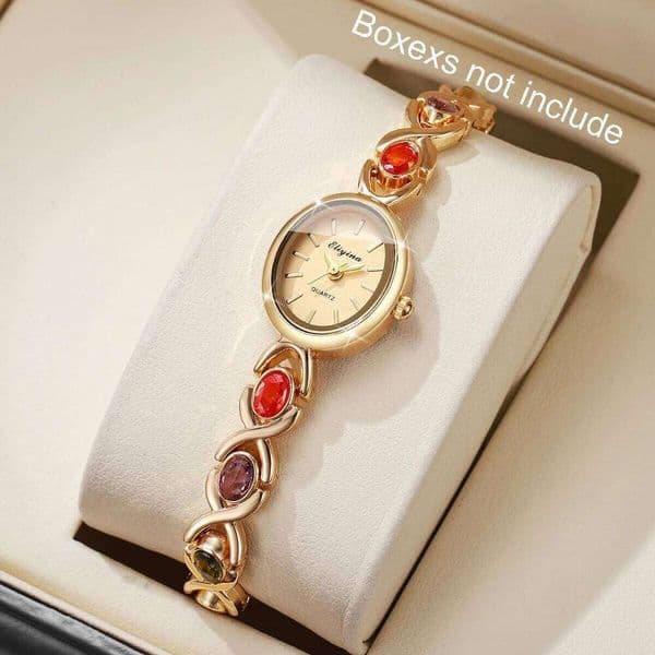 Elegant Diamond Bracelet Strap Women Watches Ladies Oval Dial Analog Quartz Wristwatch Reloj Mujer Girls Clock GiftWithout Box XJ260303