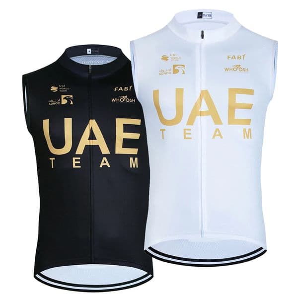 Gold UAE Cycling Jersey Summer Windbreaker Men Bike Vest Maillot Ropa Ciclismo Pro Bicycl Tshirt Clothing 260304