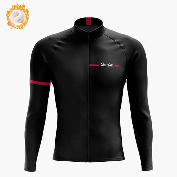 Raudax Winter Thermal Fleece Cycling Clothing Classics Colors Top Jersey MTB Riding Sport Bike Warm Jacket 260304