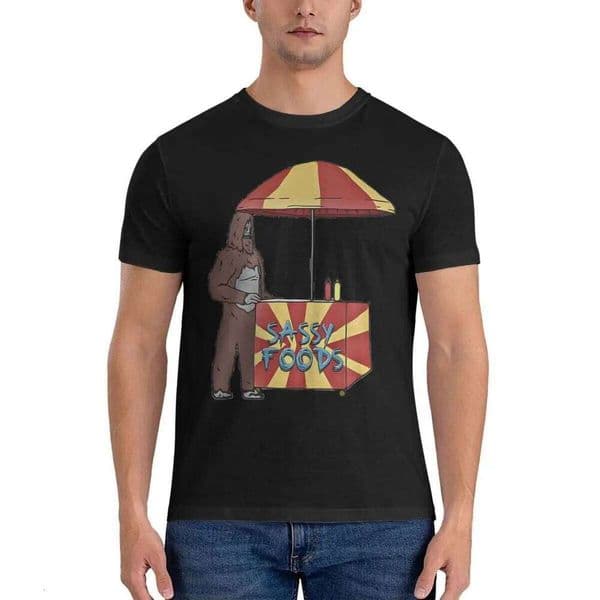 Men's T-Shirt Sassy Foods 2 Vintage Cotton Tees Short Sleeve The Big Lez Show T Shirt Round Collar Clothes H260304