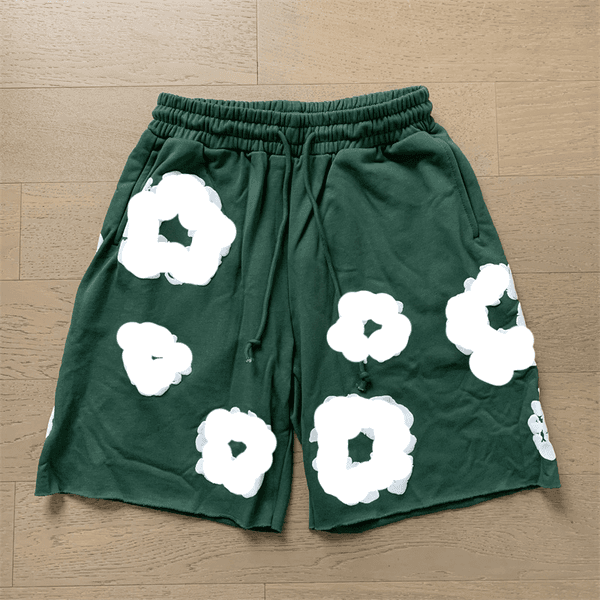 Mens Shorts Casual Kapok Trendy Fashionable Strtwear Short Slve Unisex Bubble Print Cotton T260521