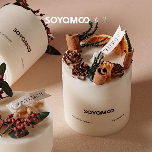 Home Atmosphere Eternal Flower Ornament Custom Cold Fragrance Soy Coconut Wax Romantic Scented Candle W260304