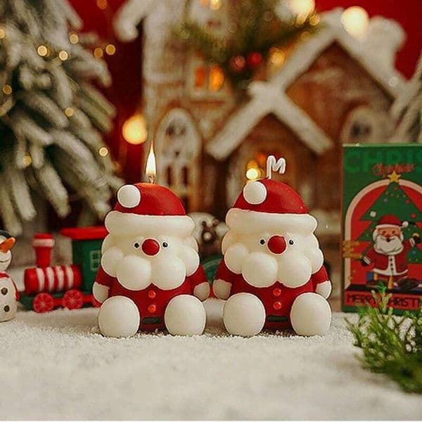 Santa Claus Scented Home Decorative Guest Gift Set Souvenir Snowman Candles for Christmas Holidays W260304