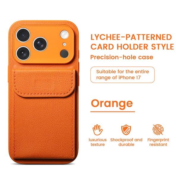 Magnetic Card Holder Compatible with Apple 17 Stand Phone iPhone 15P Simple 13 Export 16 Shockproof Protective Case