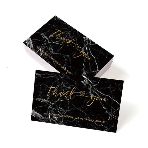 50pcs Thank You Card for Supporting My Small Business Cardstock Cards Gift Packaging Party Wedding Invitation 260304
