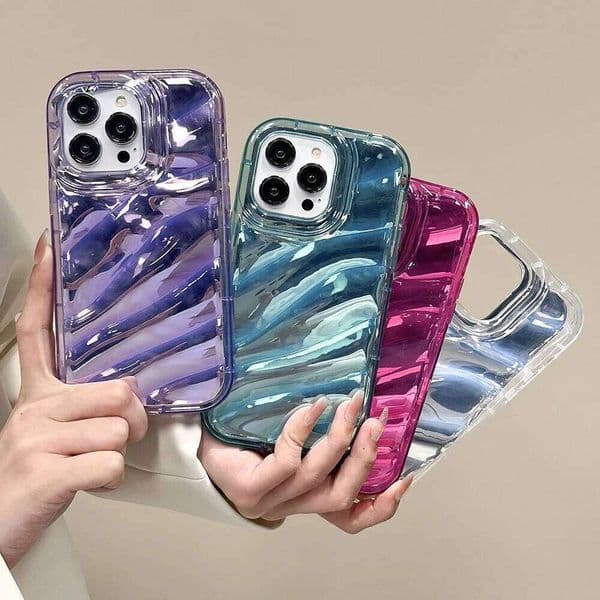 Bling Laser 3D Irregular Aurora Phone Case For iPhone 11 12 13 14 15 16 Pro XR XS Max 7 8 Plus Shockproof Protection Cover 26Y0228