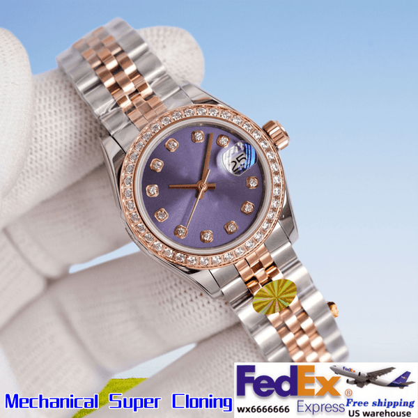 Luxury Diamond Men's 904L Steel Business Watch Diving Design Accessories Sapphire Crystal Automatic Night Light Watch31mmlady