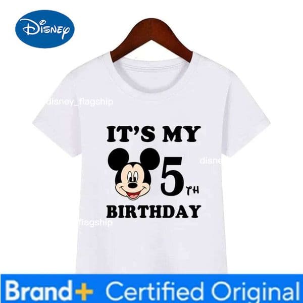 Disney Summer Mickey Cute Printed Pattern Children's Breathable Sports Short Sleeve Boys and Girls' T-shirt XJ260304