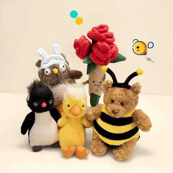 Cute Squishy Teddy Bear Transform Into Bee Plush Doll Owl Penguin Duck Rose Pluchies Toy Fun Valentine'S Day Gift T260529
