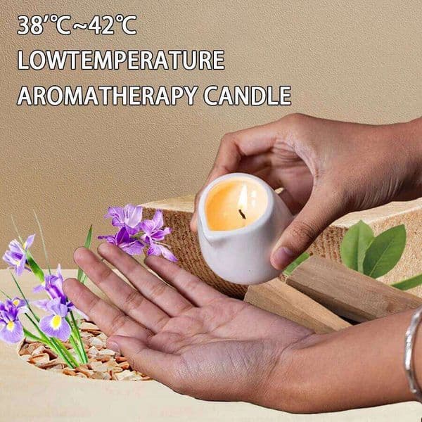 Iris and Sandalwood low heat Massage Candle Ultra Hydrating Body Care with Coconut wax Oil 1.69 oz home decor Valentines W260304