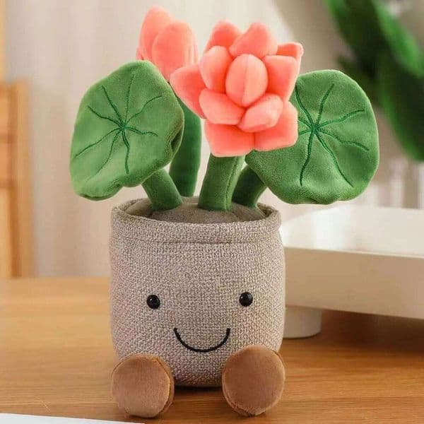 30cm Latest Beautiful Flower Plate Planting Stuffed Plush Toy Handmade Cartoon Anime Cute Gift Doll for Friends XJ260303