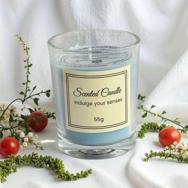 New Year's Premium Box Glass Handmade Soy Wax Smokeless Creative Aromatherapy Candle Companion Gift W260304