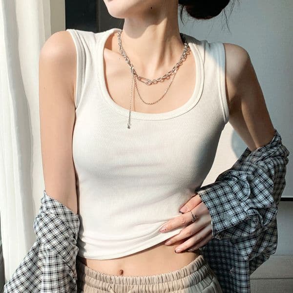 H231 Women's Polo Shirt Summer New Sleeveless Tank Top Trendy Ins Style Short Base Designer Shirt Designer Hoodie Shirt For Hot Girls
