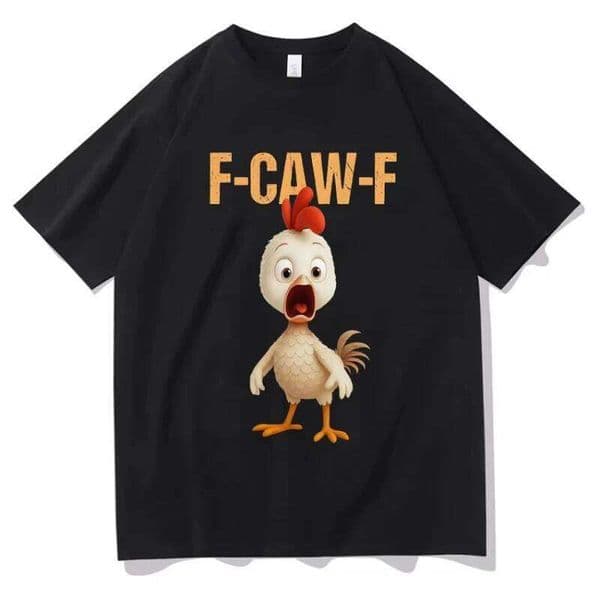 Caw F Beach Awesome Women Humor Cozy T Shirt Chicken Hip Hop Aesthetic Casual Oversized Sale Tops Streetwear H260304