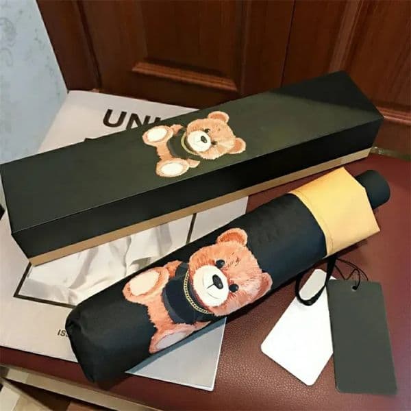 Designer Umbrella Designer Umbrella Folding Rain Proof Men's And luxury Women's Girl Waterproof Automatic Travel Cute Luxury Bear Head Sun Sun