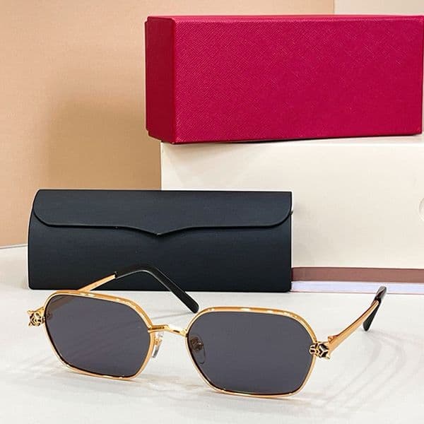 New Trendy Mens Womens Sunglasses CT0796S Metal Rectangular Luxury Frame Anti UV Personalized Wearing Fashion Glasses