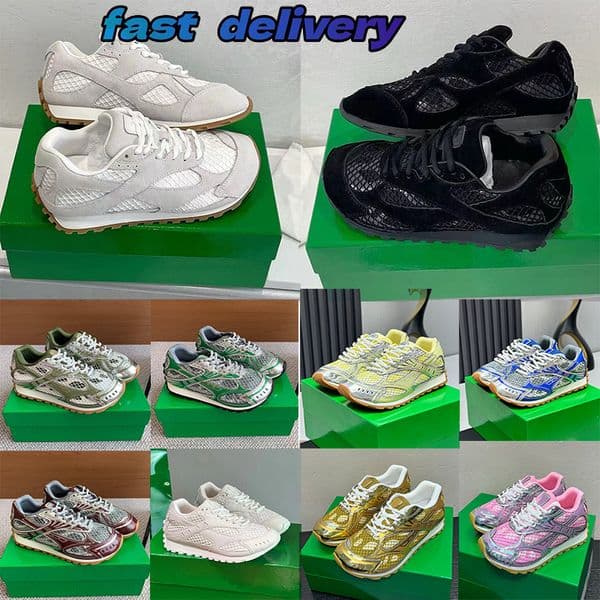 Technical Mesh Sneakers Luxury Designer Retro Running Shoes with Signature Gum Rubber Outsole for Men Women Outdoor Sports Trainers size 35-45