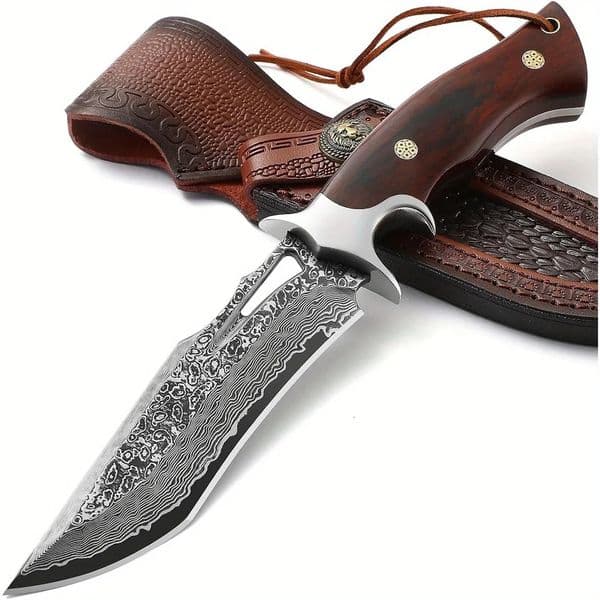 A large Damascus stainless steel knife convenient to carry and sharp 260304