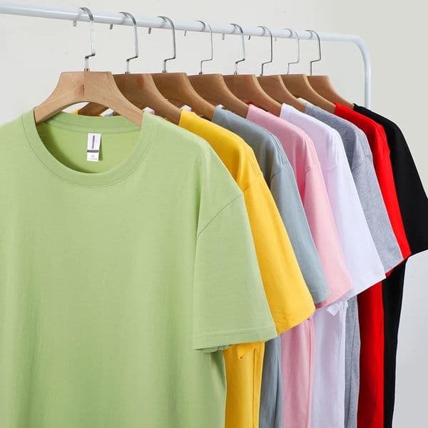 100 Cotton Solid Tshirts Men Woman Short Sleeve Fashion Trend Casual Soft Clothing Tees Customized Products Summer Tops260227BJ