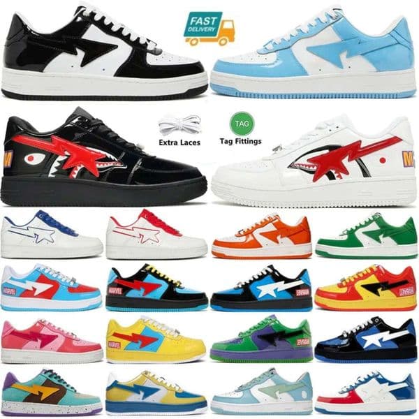 Sandals Designer SK8 sta Casual Shoes Outdoor Men Women Low Tops Platform Shark Black Camo bule Grey Black Beige Suede sports sneakers trainers Size 36-45