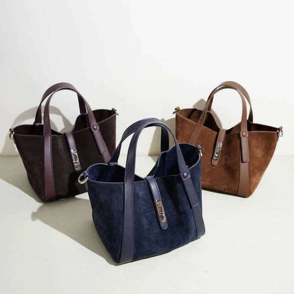 TAURUSCIAGA Luxury Women Handbag Custom Letters Small Female Hobo Tote Versatile bag Velvet Suede Cow Leather New Design Lady Top Handle Shoulder Bag