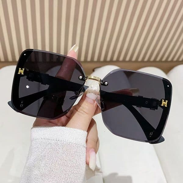 Designer New H shaped Women's High End Luxury Brand Sunscreen Slimming Anti UV Fashion Sports Sunglasses Wholesale