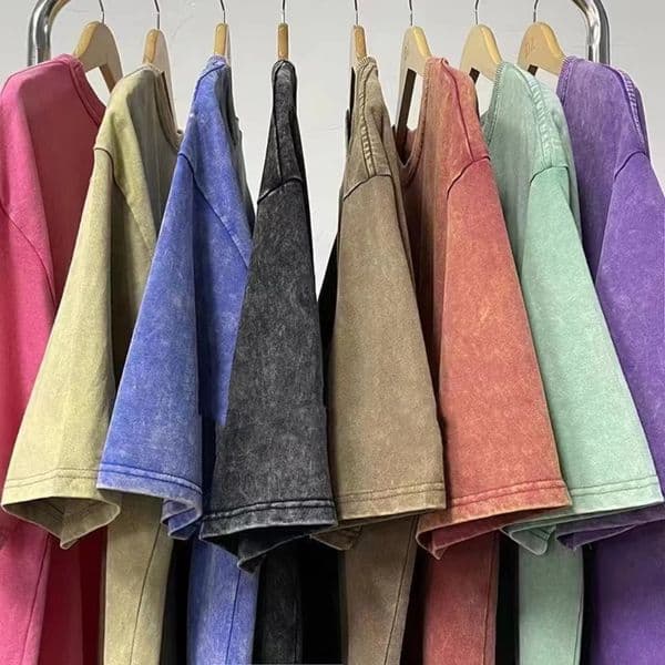 230g T-shirt Oversized Washed Tee Print Retro Punk T-shirt For Mens Womens Adults 100 Cotton Harajuku Casual Streetwear 260302BJ